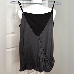 Banana Republic Black and Gray Women's Strappy Top